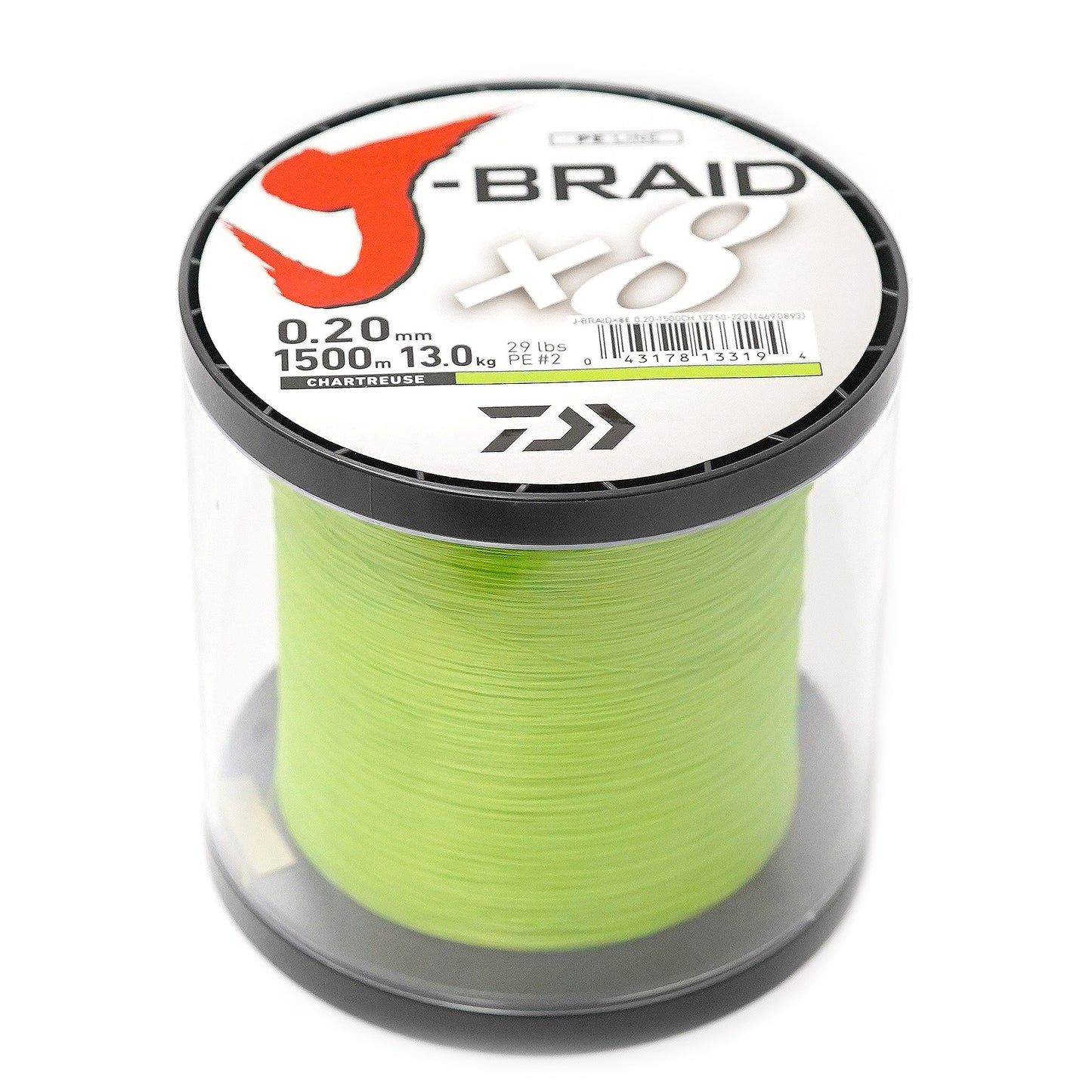 Νήμα braided Daiwa J-BRAID X8 CHARTREUSE (κίτρινο) - 1500m