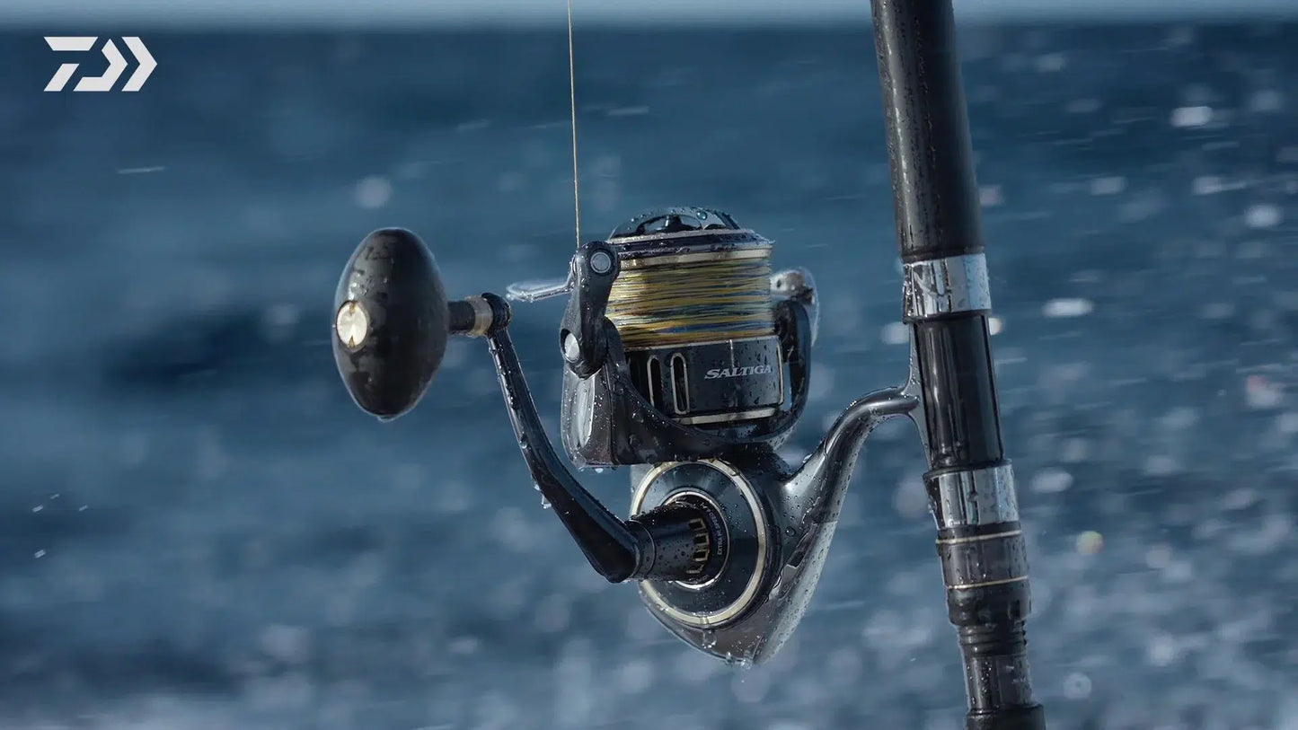 Макара за морски риболов DAIWA 25 SALTIGA G, идеална за риболов в солена вода с висока производителност.