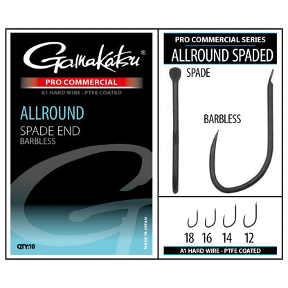 Hooks GAMAKATSU PRO-C ALLROUND SPADE A1 PTFE - BLACK