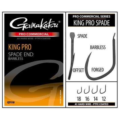 GAMAKATSU PRO-C KING PRO SPADE A1 PTFE hooks - Black