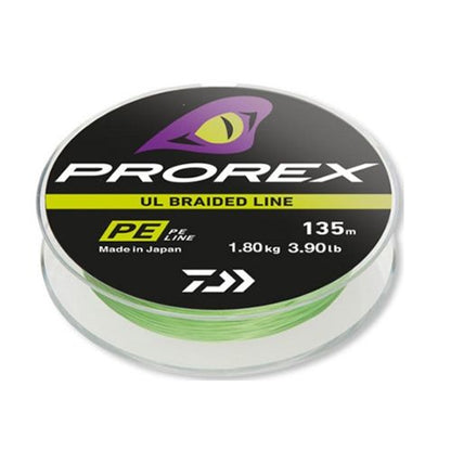 Braided line Daiwa PROREX UL FINESSE BRAID CHARTREUSE (green) - 135 m