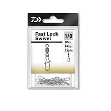 Вирбели с карабинка Daiwa FAST LOCK SWIVEL - 10 бр в пакет