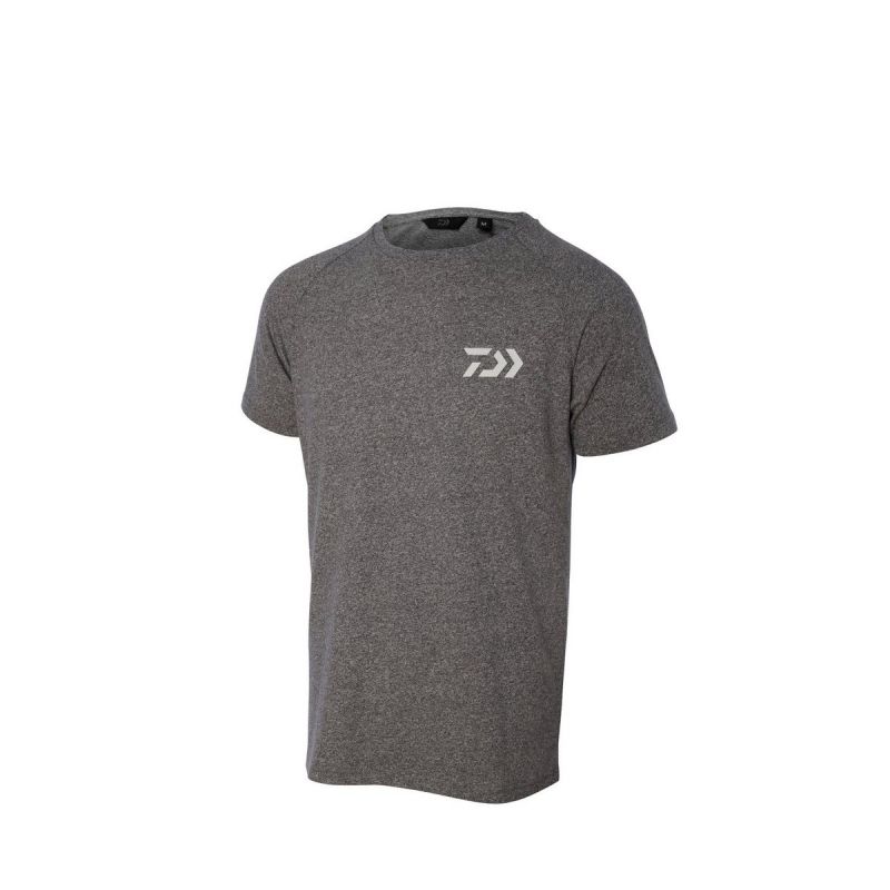 Тениска DAIWA D-VEC T-SHIRT -  светло сива с бяло лого