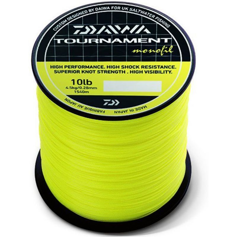 Monofilament line Daiwa Tournament YELLOW / YELLOW - large spool
