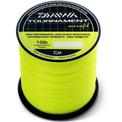 Monofilament line Daiwa Tournament YELLOW / YELLOW - large spool