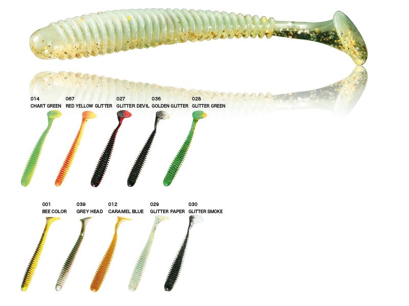 Σιλικόνη Nomura GATOR - 5cm/1gr - 10 τεμ. στη συσκευασία