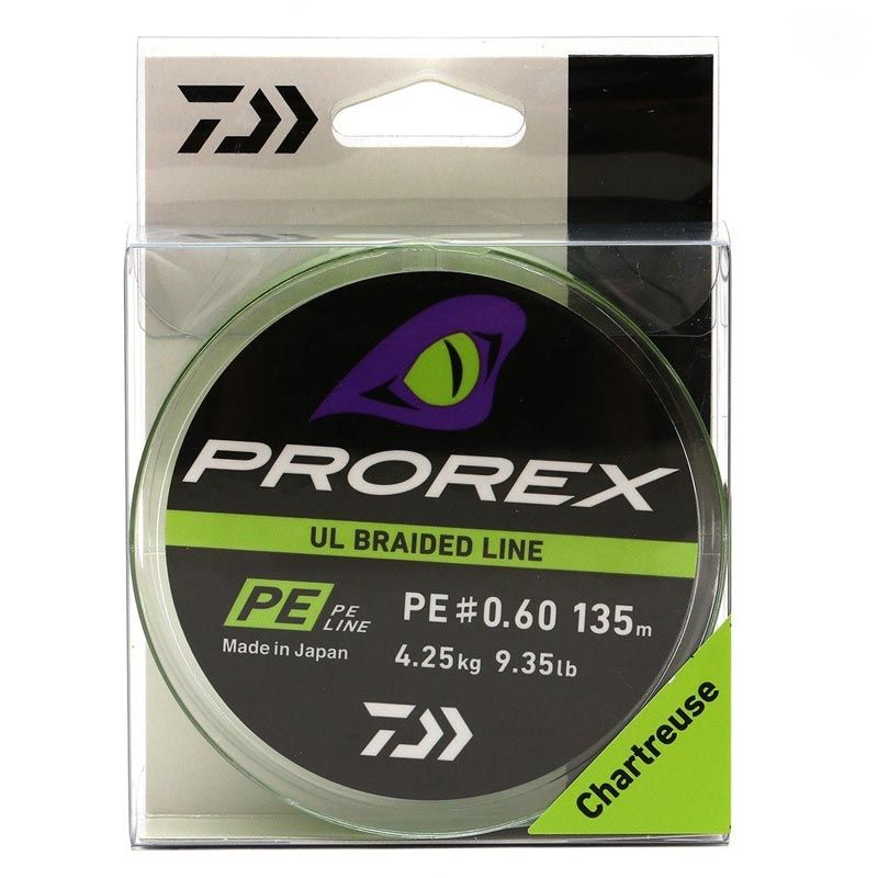 Braided line Daiwa PROREX UL FINESSE BRAID CHARTREUSE (green) - 135 m