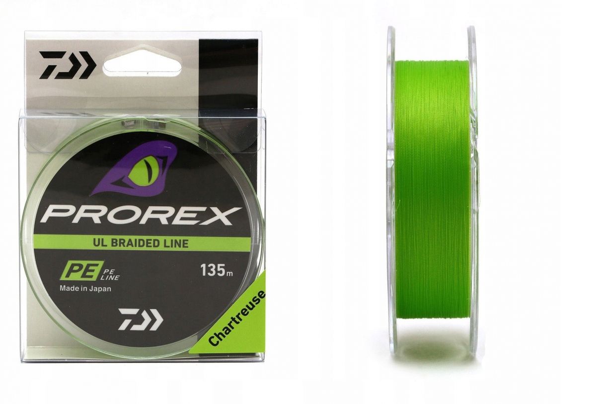 Braided line Daiwa PROREX UL FINESSE BRAID CHARTREUSE (green) - 135 m
