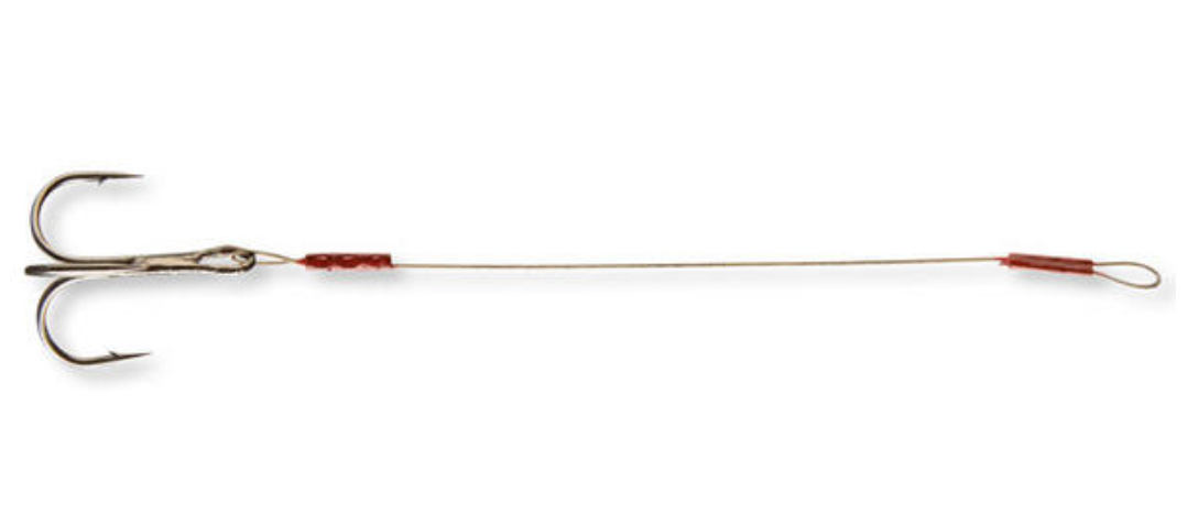 Auxiliary triple hook with metal hooklength for soft lures Cormoran 1x19 Assist Hook