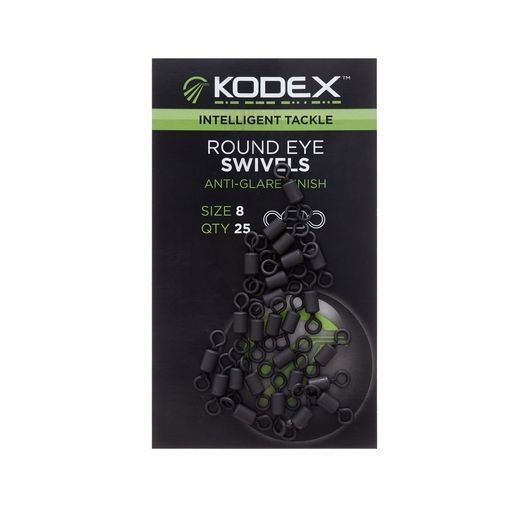 Rolling swivels Kodex Round Eye Swivels No 8 - 25 pcs per pack