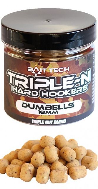 Дъмбели BAIT-TECH Triple-N Hard Hookers Dumbell 18mm - (100g)