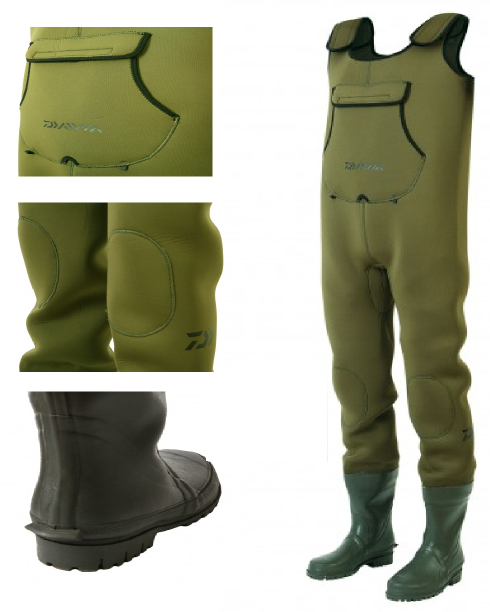 Neoprene Ολόσωμη φόρμα DAIWA NEO CHEST WADER RUBBER BOOT