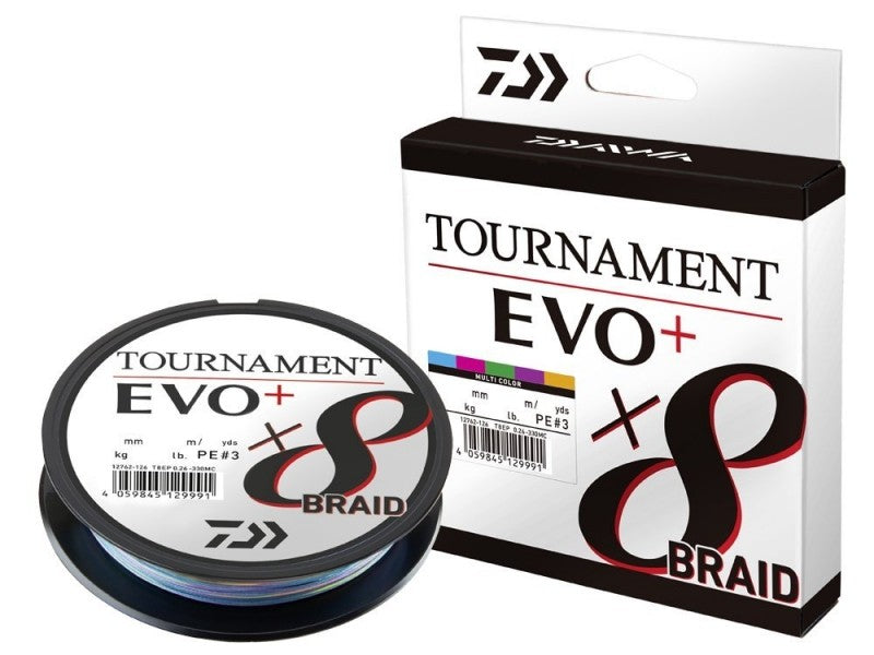 Плетено влакно Daiwa TOURNAMENT X8 BRAID EVO+ MULTICOLOUR (мултиколор) - 300m