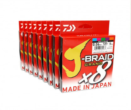 Плетено влакно Daiwa J-BRAID GRAND X8 MULTICOLOUR (мултиколор) - 300m