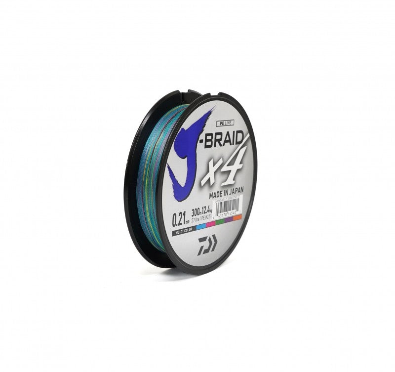 Плетено влакно Daiwa  J-BRAID X4 MULTICOLOR  (мултиколор) - 300м