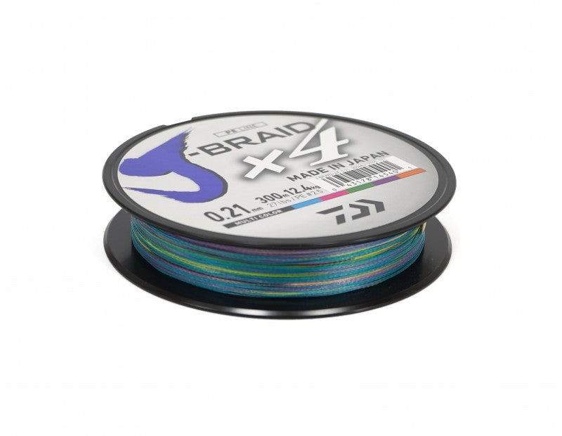 Плетено влакно Daiwa  J-BRAID X4 MULTICOLOR  (мултиколор) - 300м