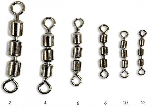 Τριπλό rolling στριφτάρι Lineaeffe Connected Rolling Swivels - 12 τεμ. στη συσκευασία