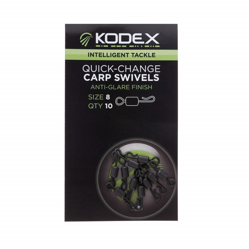 Quick-change swivel KODEX QUICK CHANGE CARP SWIVELS No 8 - 10 pcs per pack