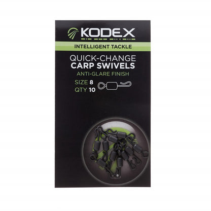 Quick-change swivel KODEX QUICK CHANGE CARP SWIVELS No 8 - 10 pcs per pack