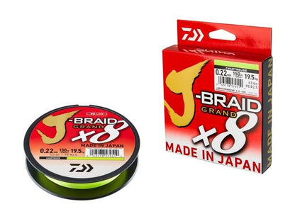 Braided line Daiwa J-BRAID GRAND X8 YELLOW (Chartreuse) - 270m
