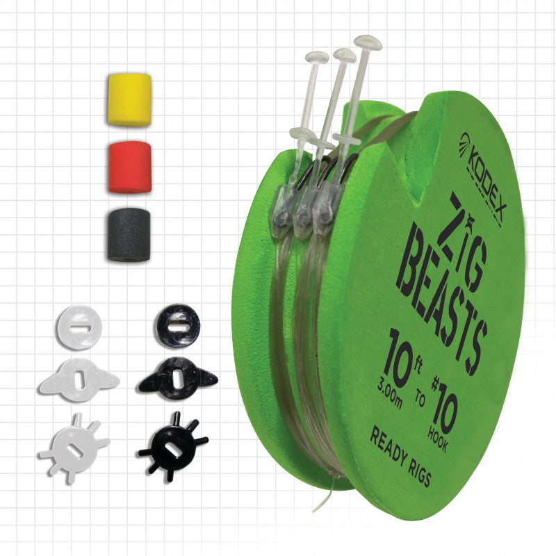 Έτοιμες αρματωσιές για Zig-Rig KODEX ZIG BEASTS READY RIGS