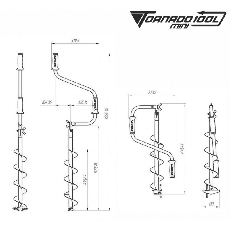Ледобур Тонар ТОРНАДО-М2 МИНИ - 100mm