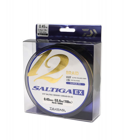 Braided line Daiwa SALTIGA 12 BRAID UVF+SI - Multicolour (multicolour) - 600m