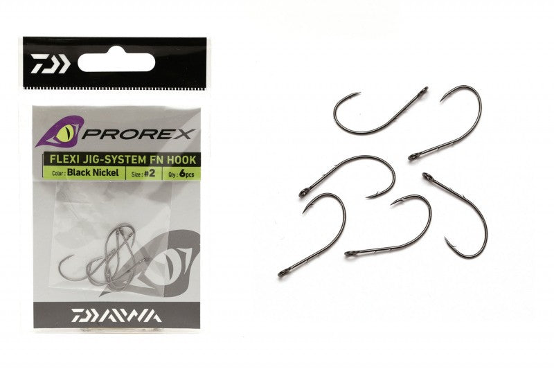 Offset hooks DAIWA PROREX FLEXI JIG-SYSTEM FN HOOK - 6 pcs per pack