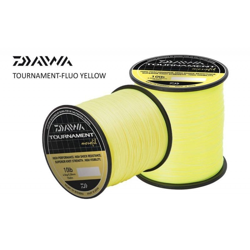Monofilament line Daiwa Tournament YELLOW / YELLOW - large spool