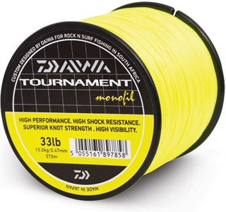 Monofilament line Daiwa Tournament YELLOW / YELLOW - large spool