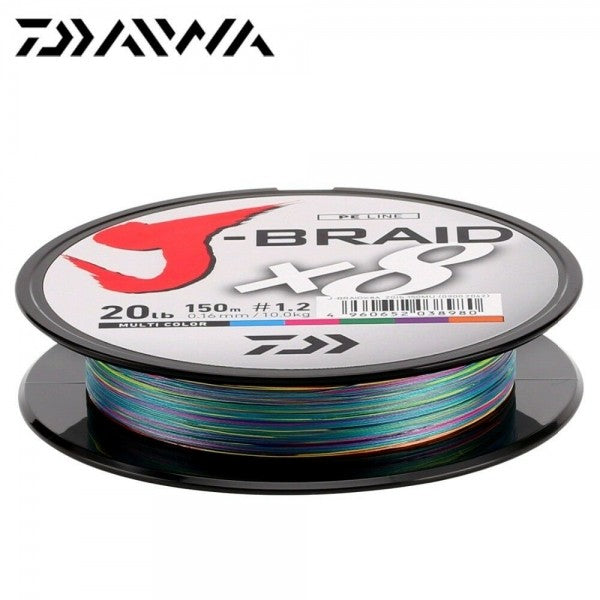 Νήμα braided Daiwa J-BRAID X8 MULTICOLOUR (πολύχρωμο) - 150m