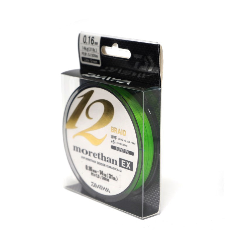 Плетено влакно Daiwa MORETHAN 12 BRAID EX+SI LIME GREEN (зелено) - 300m
