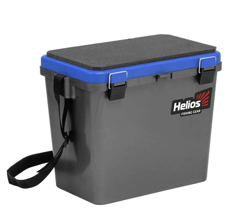 Едносекционен сандък за зимен риболов Helios - 19L (сив със синьо)
