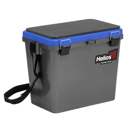 Едносекционен сандък за зимен риболов Helios - 19L (сив със синьо)