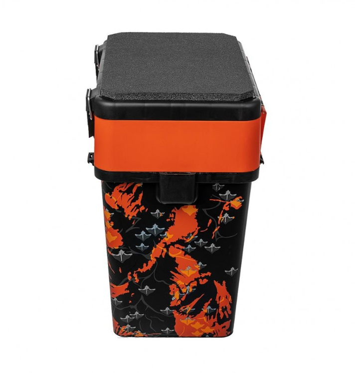 Двусекционен сандък за зимен риболов Helios SHARK - 19L (оранжев)