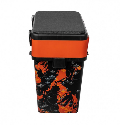 Двусекционен сандък за зимен риболов Helios SHARK - 19L (оранжев)