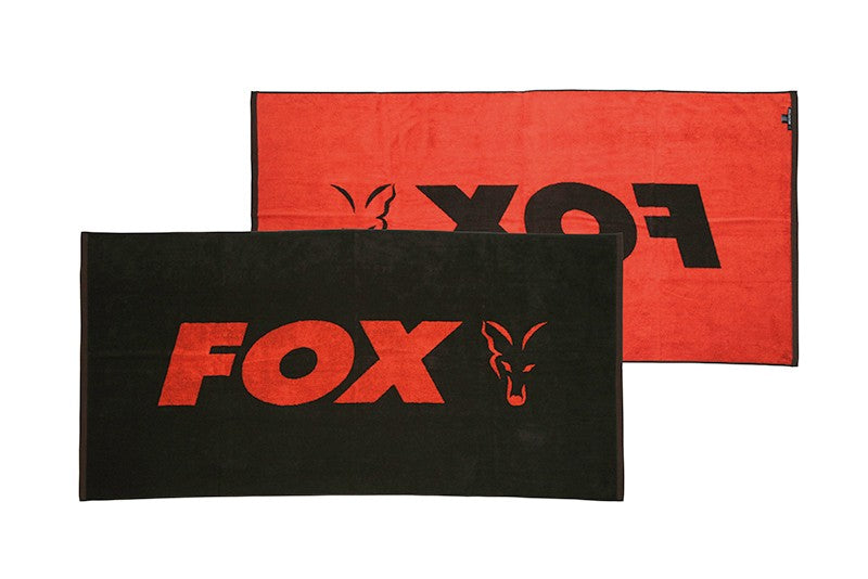 Prosop de plajă Fox Beach Towel - BLACK & ORANGE 80x160 cm