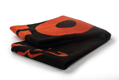 Prosop de plajă Fox Beach Towel - BLACK & ORANGE 80x160 cm