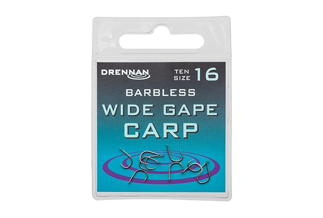 Barbless hooks - DRENNAN WIDE GAPE CARP BARBLESS