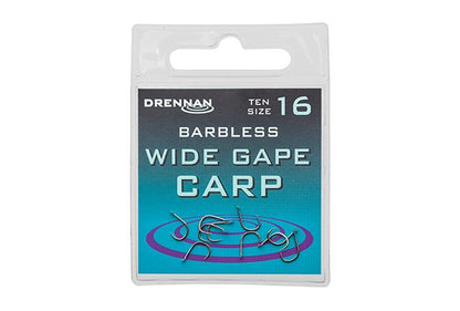 Barbless hooks - DRENNAN WIDE GAPE CARP BARBLESS