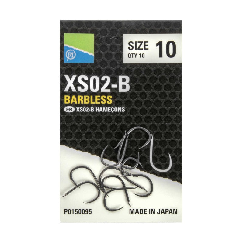 Cârlige fără spin PRESTON XS02-B Barbless Hooks
