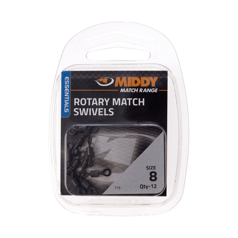 Rolling swivels MIDDY Rotary Swivels - No 8 (12 pcs per pack)