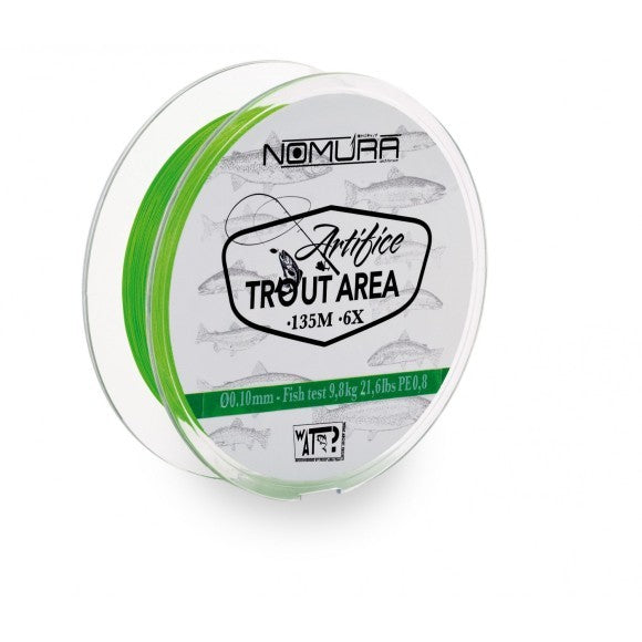 Braided line NOMURA Artifice TROUT AREA X6 - 135 m /light green/