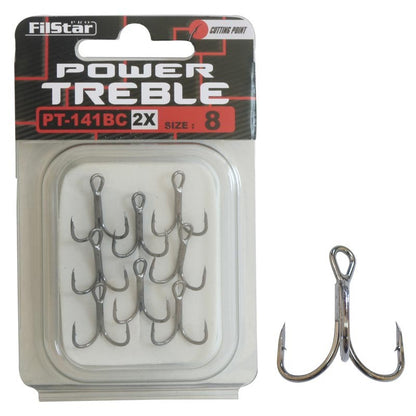 Treble hooks FILSTAR Power Treble 141 Black Chrome - 2X