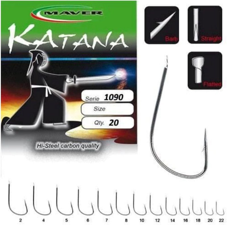 Αγκίστρια MAVER Katana 1090A Nickel - 20 τεμ. στη συσκευασία