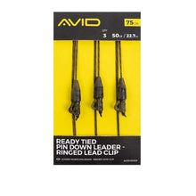 Готов шаранджийски монтаж -  AVID READY TIED PIN DOWN LEADER - RINGED LEAD CLIP