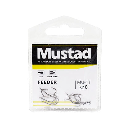 Hooks Mustad Feeder Spade Barbed Nickel - 10 pcs per pack