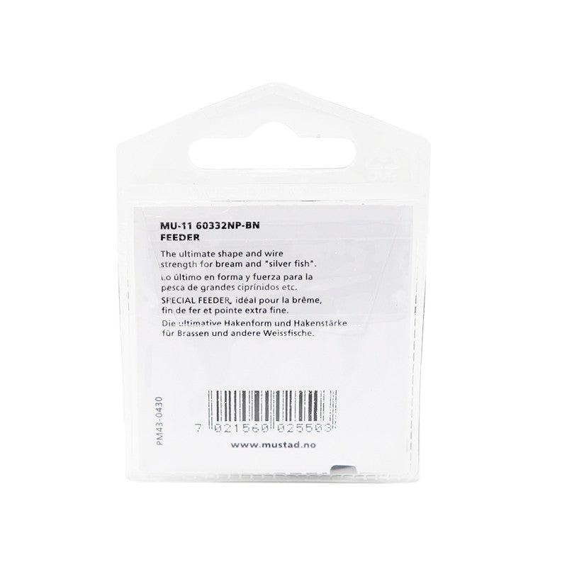 Hooks Mustad Feeder Spade Barbed Nickel - 10 pcs per pack