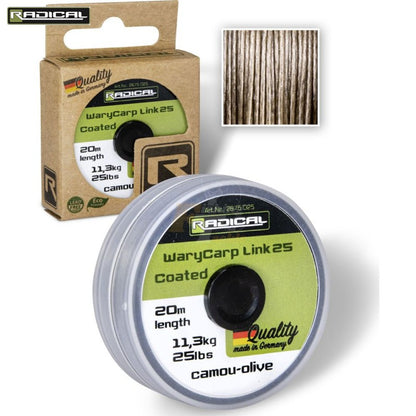 Fir textil pentru forfac RADICAL Z-CARP Warycarp Link Coated - 20m