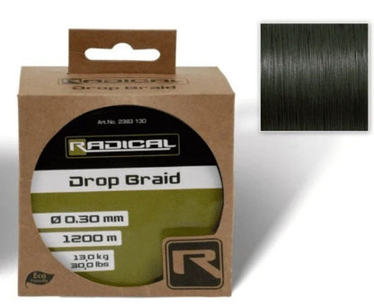 Νήμα braided RADICAL Z-CARP 8X DROP BRAID GREEN 1200m - 0.25mm